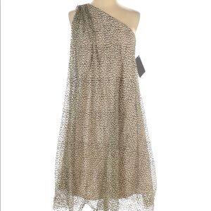 NWT Badgley Mischka cache gold dot dress 2